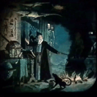 magician magic lantern slide
